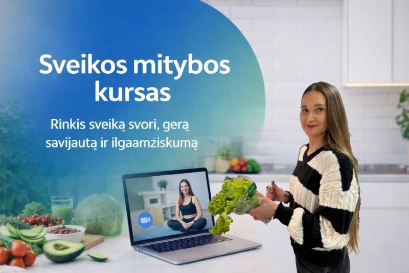 Sveikos mitybos kursas grupėje su mentore