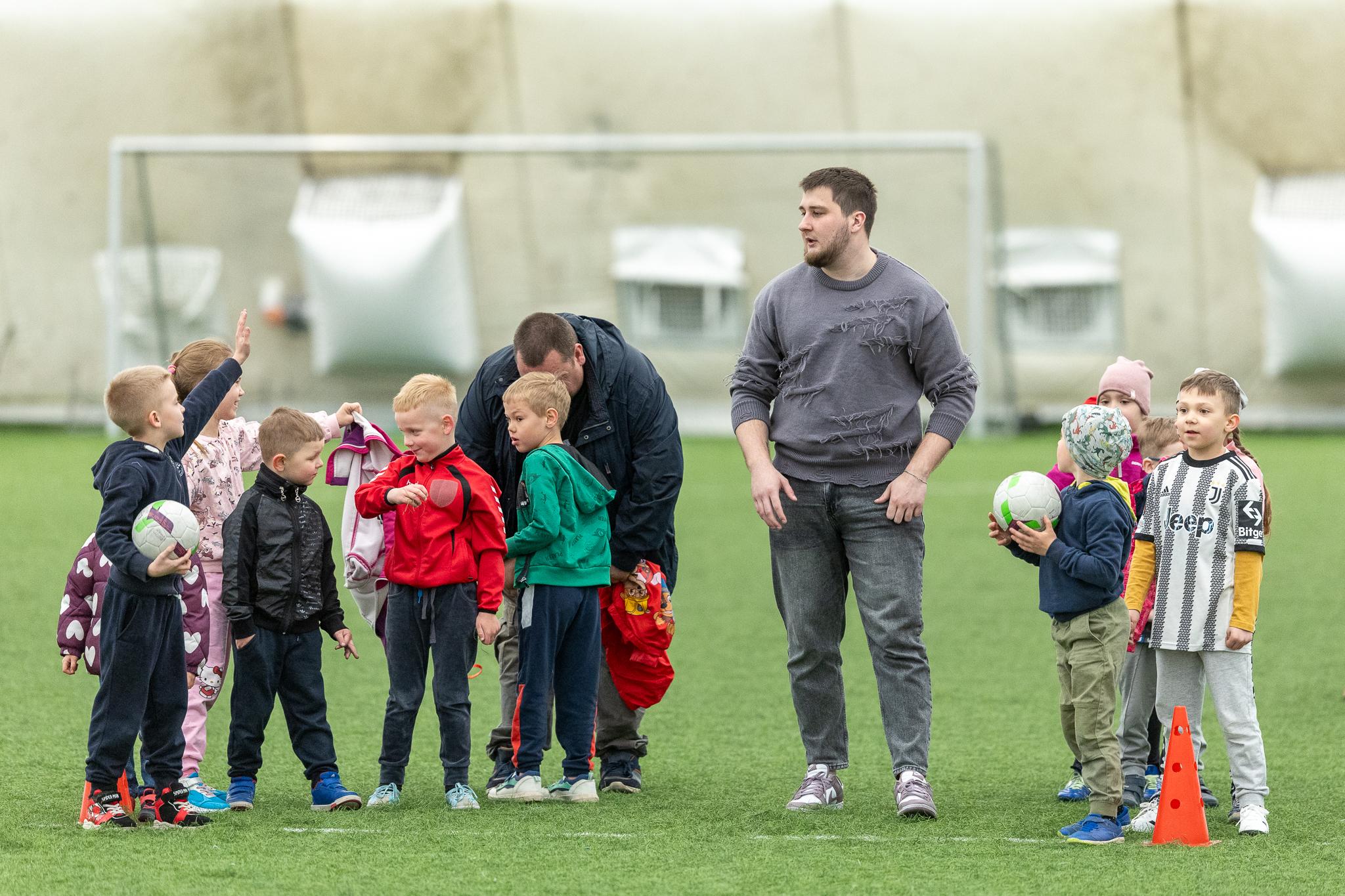 Futbolo treniruotės darželinukams