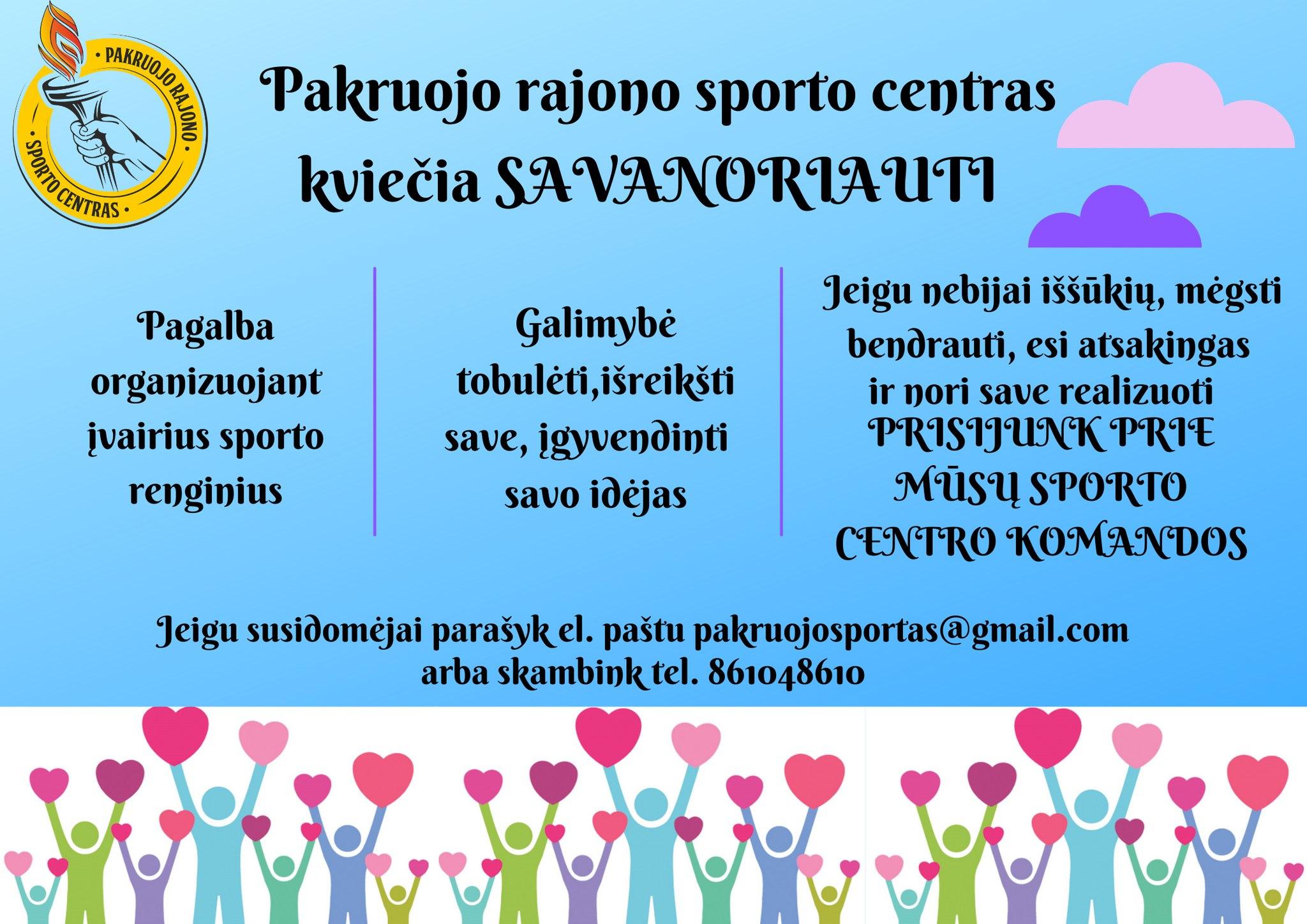 Savanorystė Pakruojo rajono sporto centre