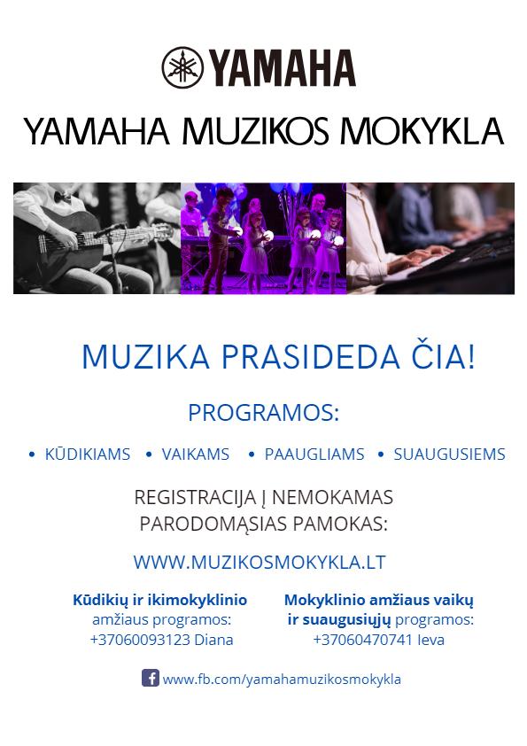 Yamaha muzikos mokykla. Kūdikiams ir vaikams