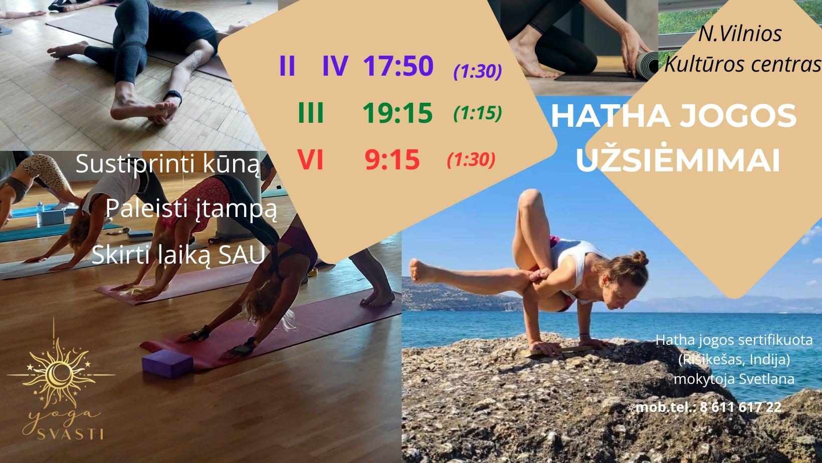 Hatha jogos užsiėmimai