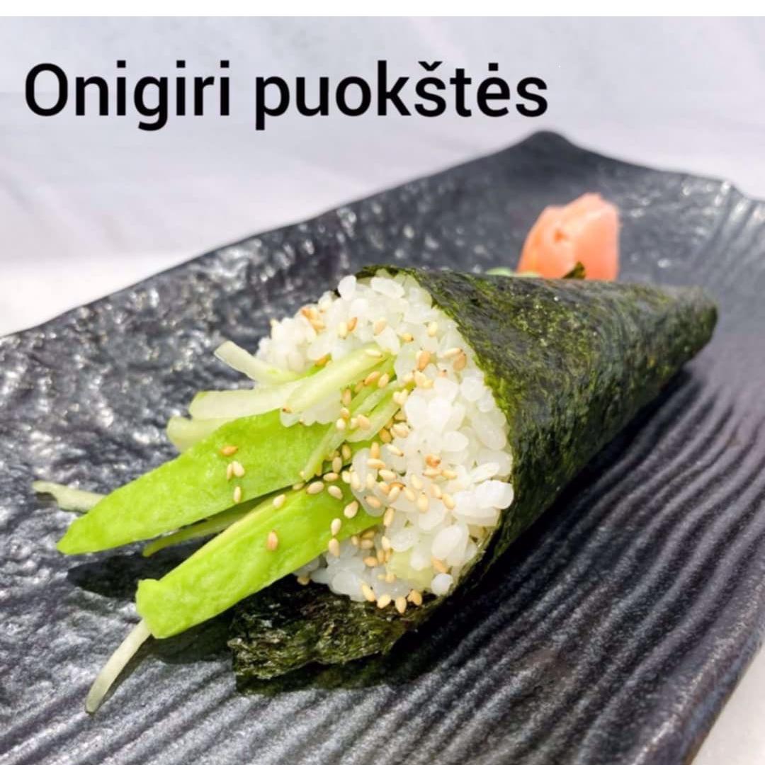 Japoniško maisto edukacija su degustacija : Onigiri puokštės
