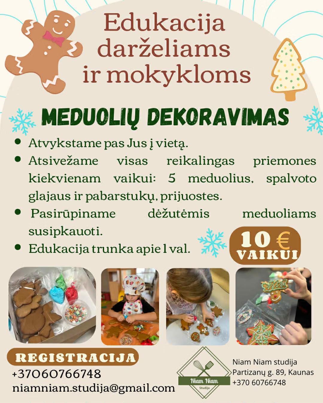 Meduolių kepimo ir dekoravimo edukacija