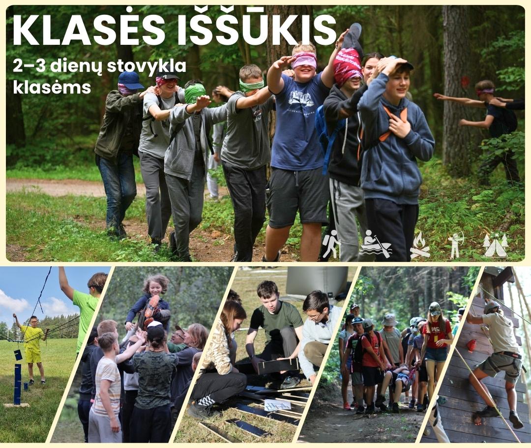 2–3 dienų stovykla klasėms - KLASĖS IŠŠŪKIS