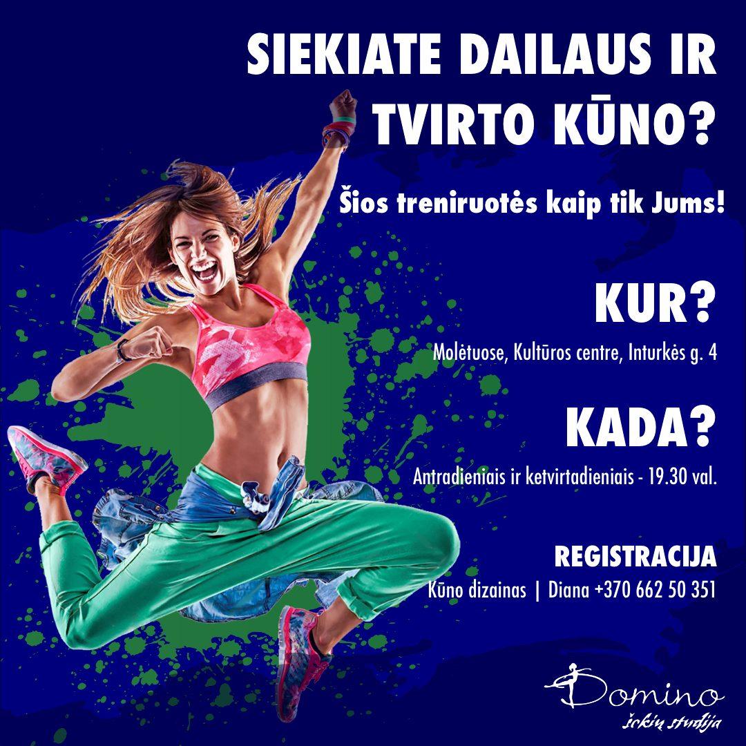 Kūno dizaino treniruotės moterims Molėtuose