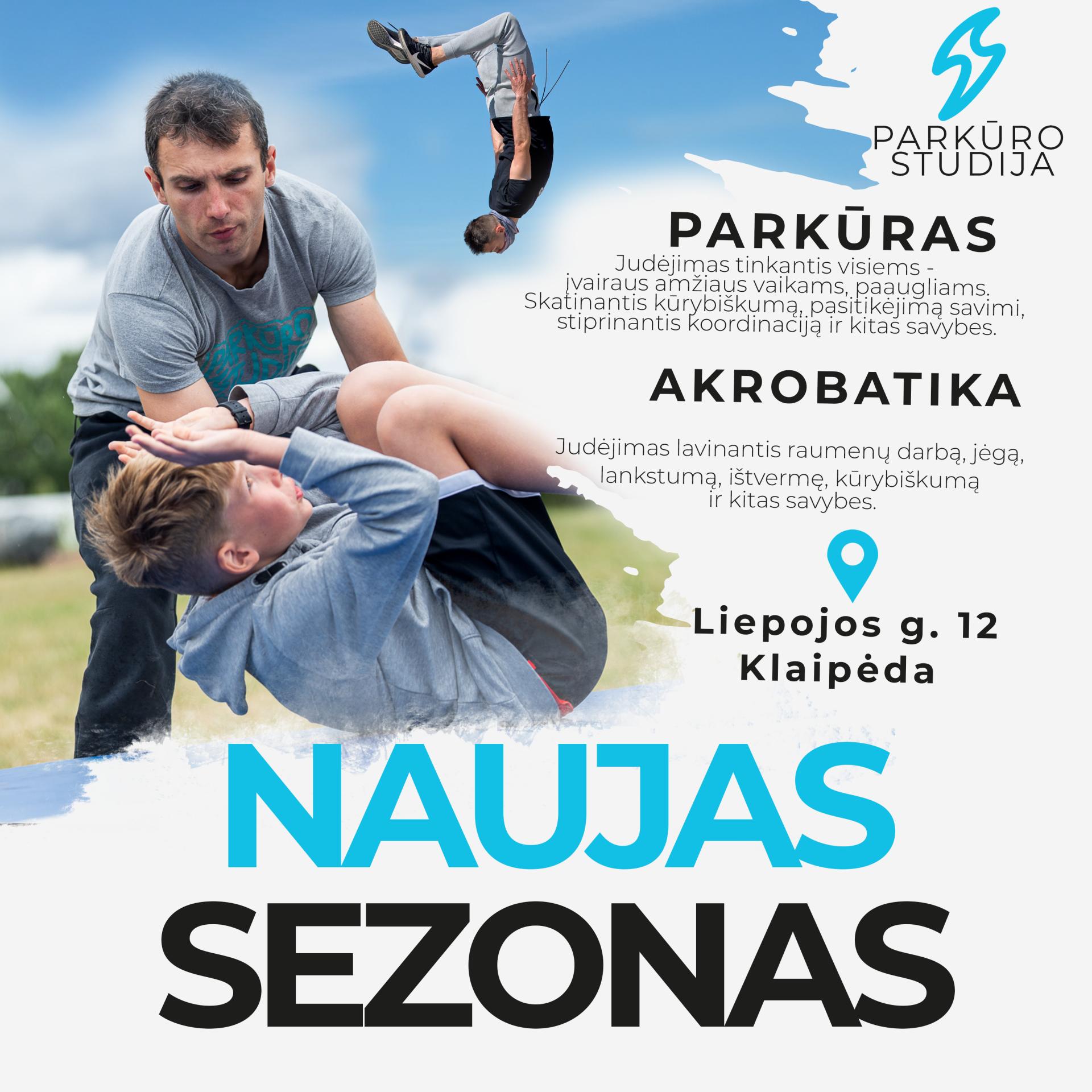 Parkūro Akrobatikos treniruotės