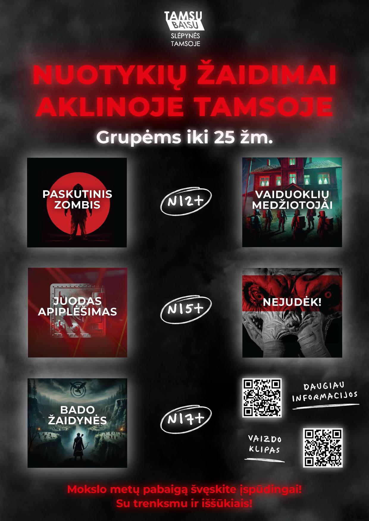 Nuotykių žaidimas tamsoje "51 zona"
