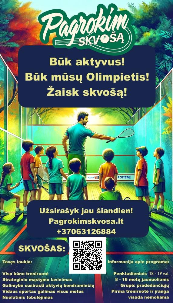 Skvošo treniruotės jaunimui Garliavoje