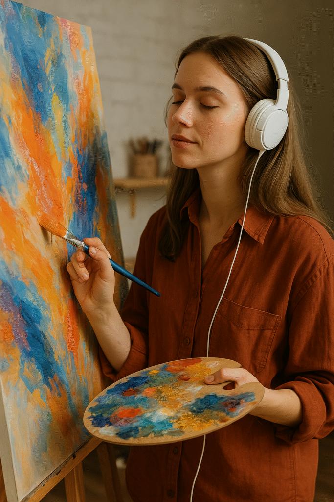 Vakaro kūryba – tapybos ir muzikos atsipalaidavimo praktika