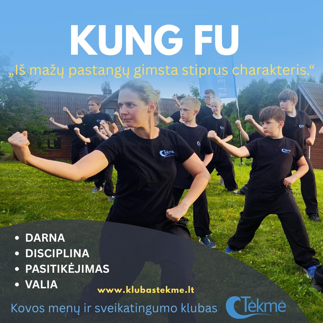 Kung Fu treniruotės Tuskulėnų gimnazijoje | Moksleivių grupė