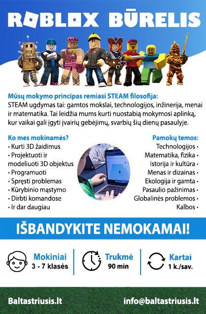 Edukacinis STEAM Roblox būrelis
