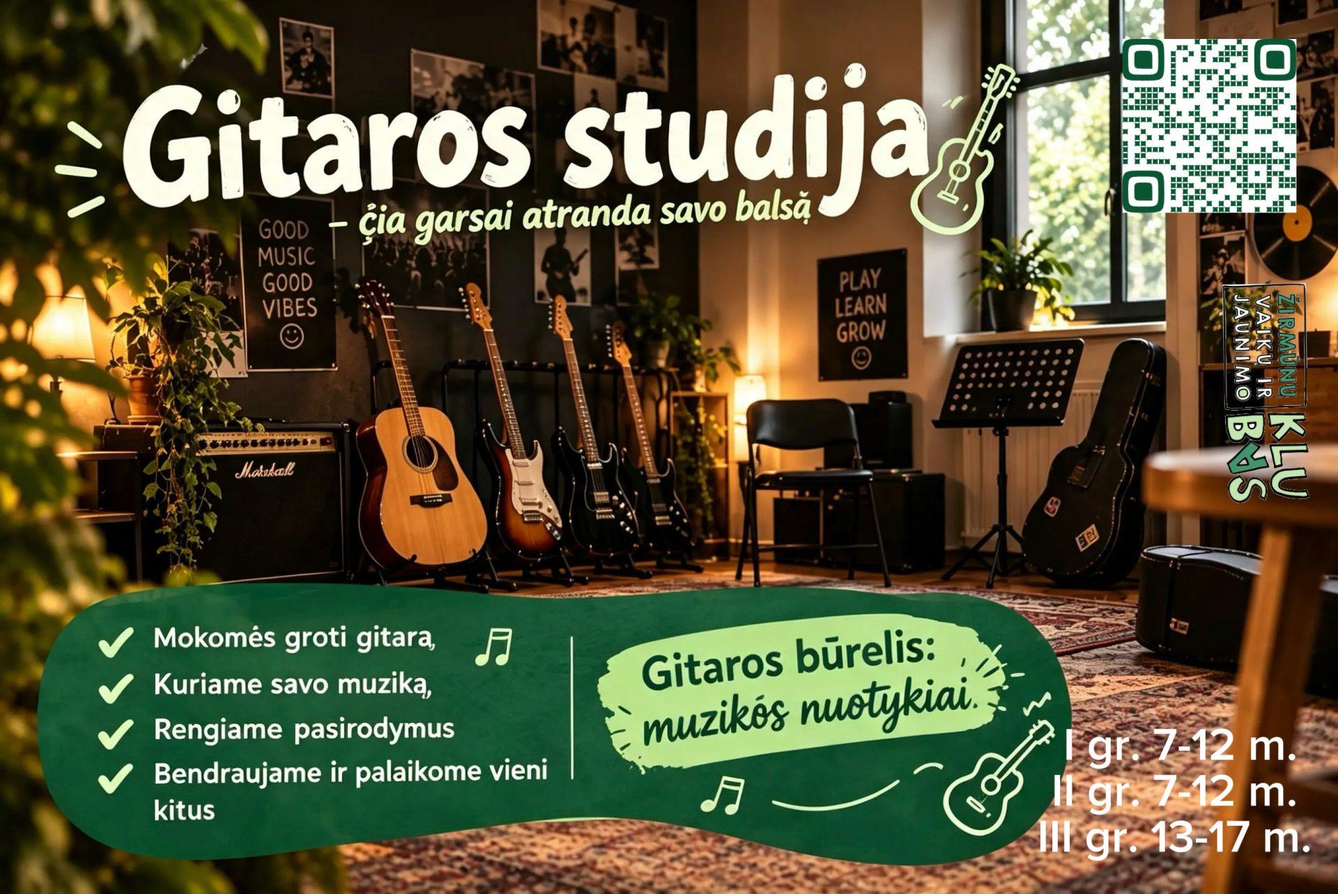 Gitara I gr. (7-12m.)Pr., Kt., 14:30-15:15