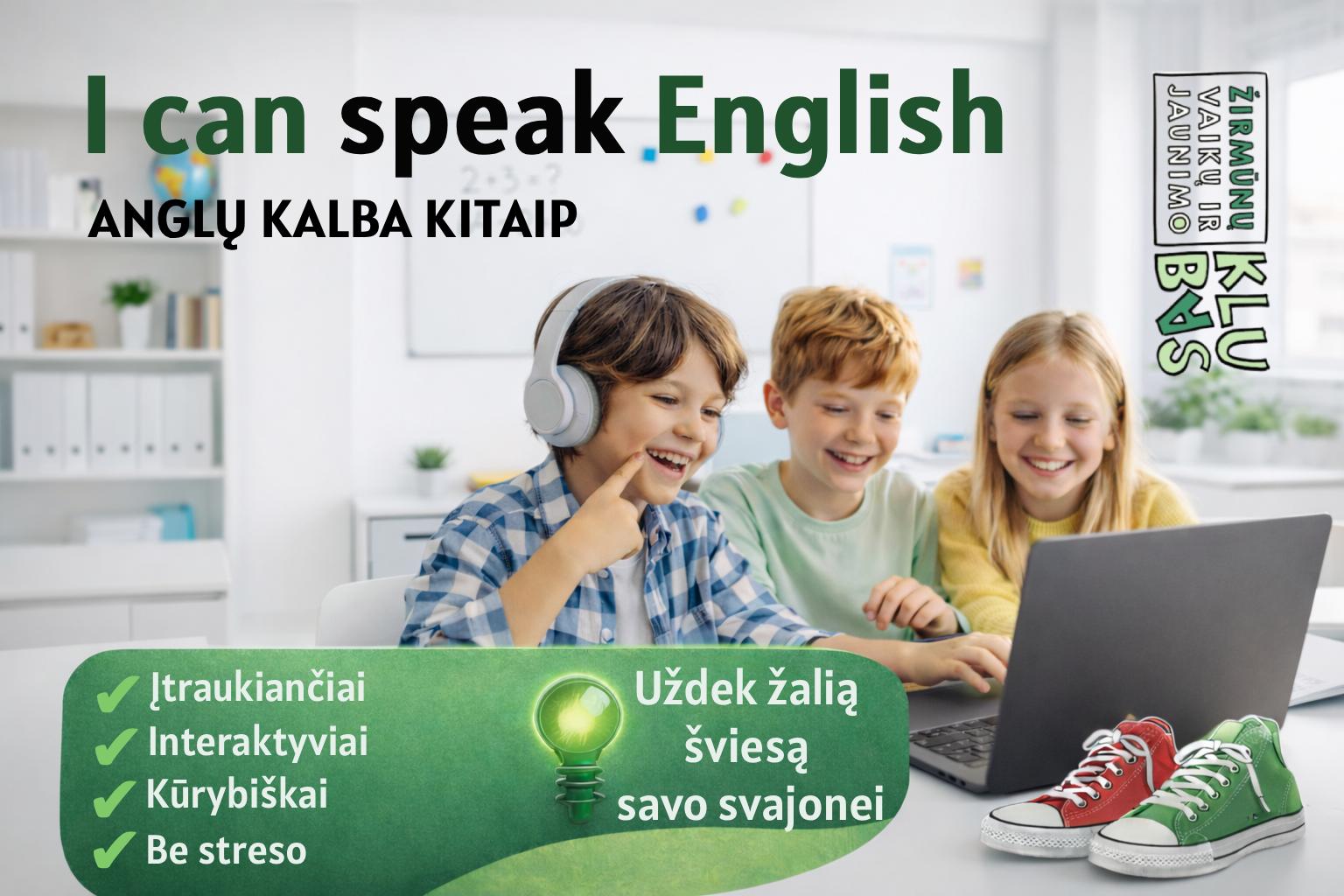 Anglų kalba kitaip I gr. (8-10m.) Pr., 15:00-16:30