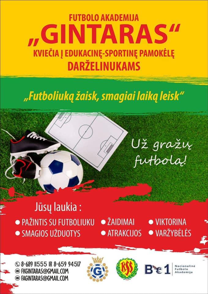 Edukacinė fizinio aktyvumo veikla „Futboliuką žaisim, aktyviai ir sportiškai kartu laiką leisim!”